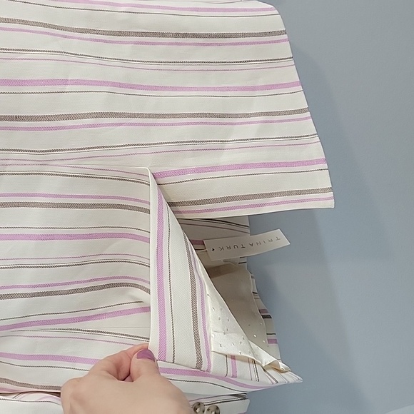 Trina Turk Wexler Stripe Blazer Jacket Linen - Picture 9 of 10